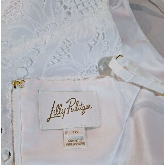 EUC Lilly Pulitzer Risette Lace Dress/Pre-owned, Size 10 - Picture 7 of 9